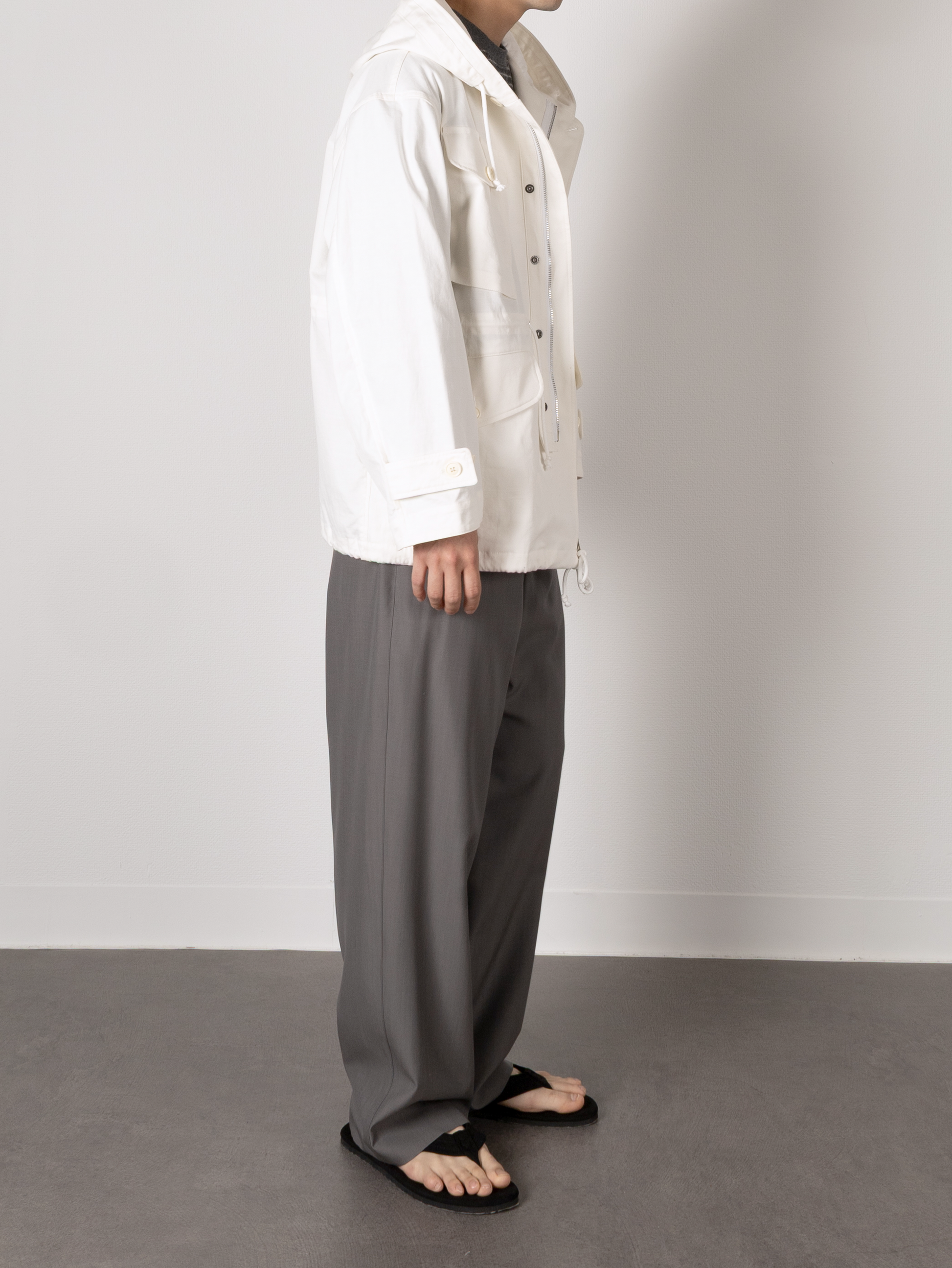 FINX/ZIMBABWE COTTON LIGHT CHINO HOODED BLOUSON｜ECRU – Cornier