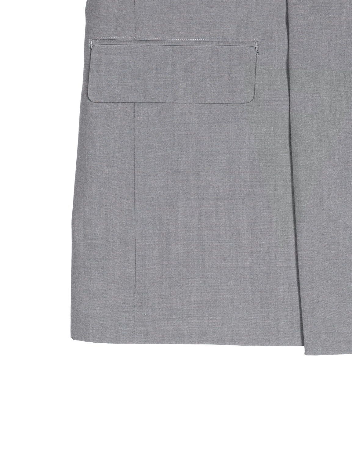 Super130's WORSTED WOOL TROPICAL GILET for WOMEN｜LIGHT GRAY