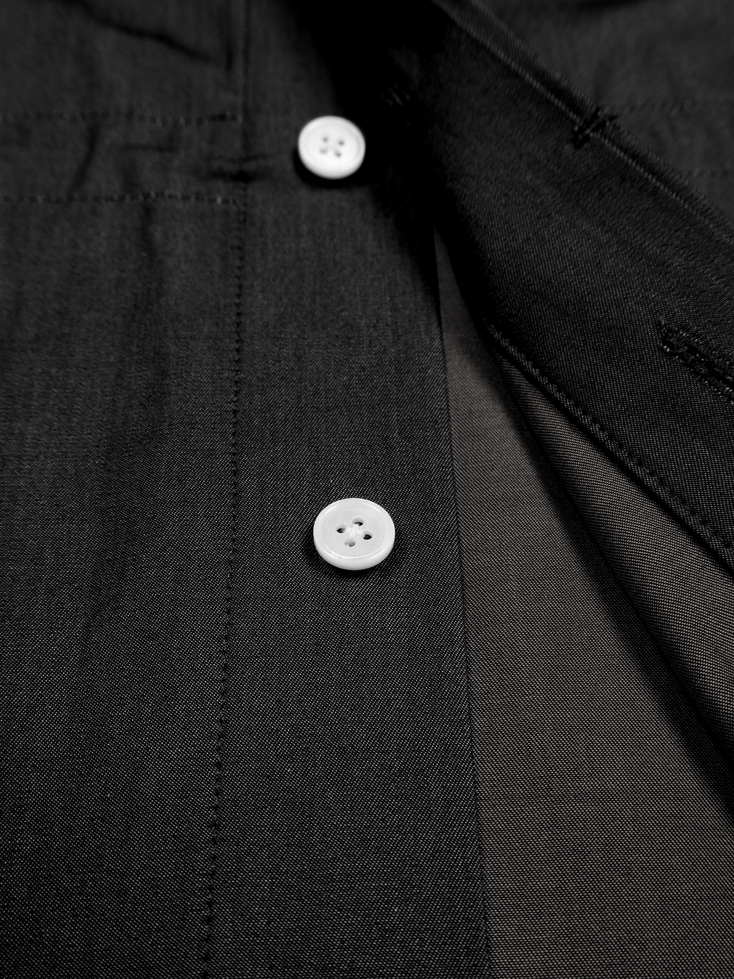 FINX COTTON CHAMBRAY DENIM HOODED SHIRTS for WOMEN｜BLACK