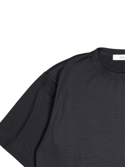 Super160's WORSTED WOOL T-SHIRTS｜CHARCOAL