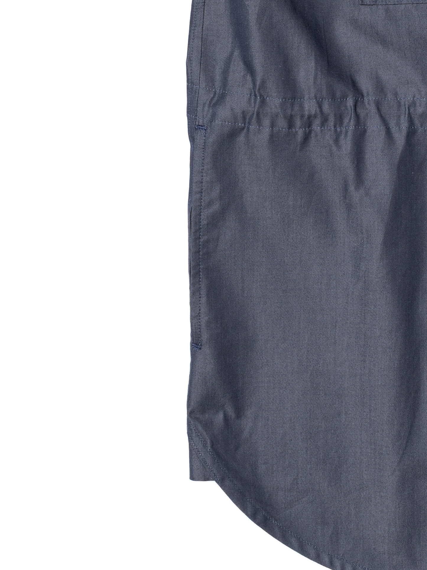 FINX COTTON CHAMBRAY DENIM HOODED SHIRTS for WOMEN｜NAVY