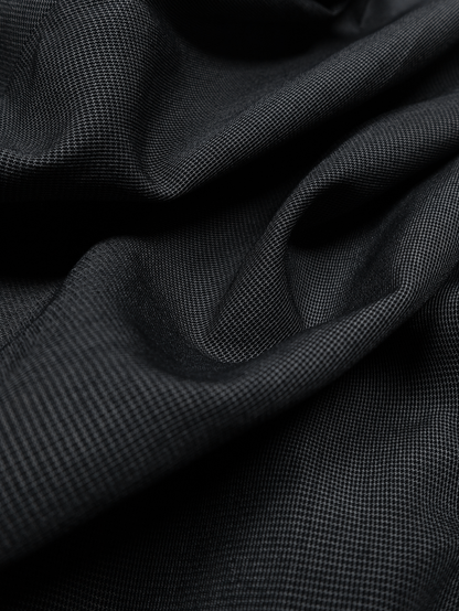 Super160's WOOL/SILK CRISPY HALF SLEEVE SHIRTS for WOMEN｜BLACK