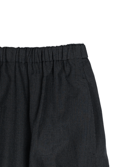 Super160's WOOL/SILK CRISPY SKIRT｜BLACK