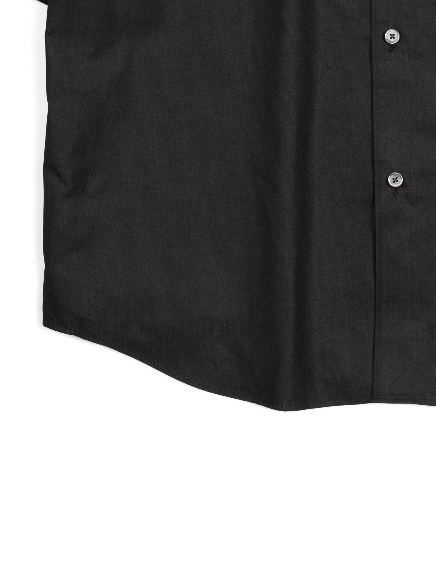 FINX COTTON CHAMBRAY LIGHT DENIM H/S BIG SHIRTS｜BLACK