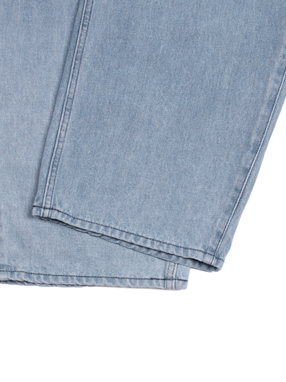SILK/COTTON DENIM PANTS for WOMEN｜LIGHT BLUE
