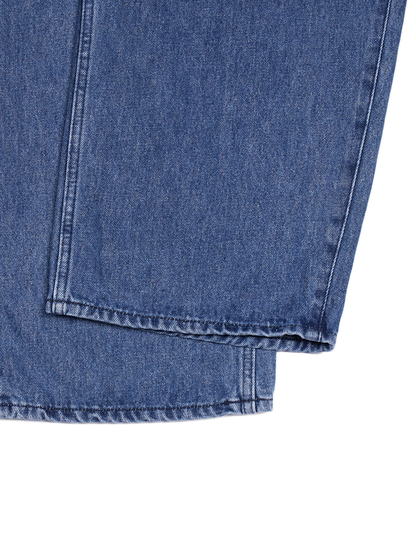 SILK/COTTON DENIM PANTS for WOMEN｜BLUE