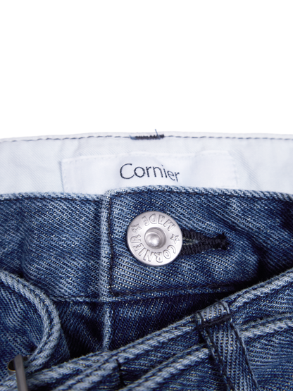 SILK/COTTON DENIM PANTS for WOMEN｜BLUE