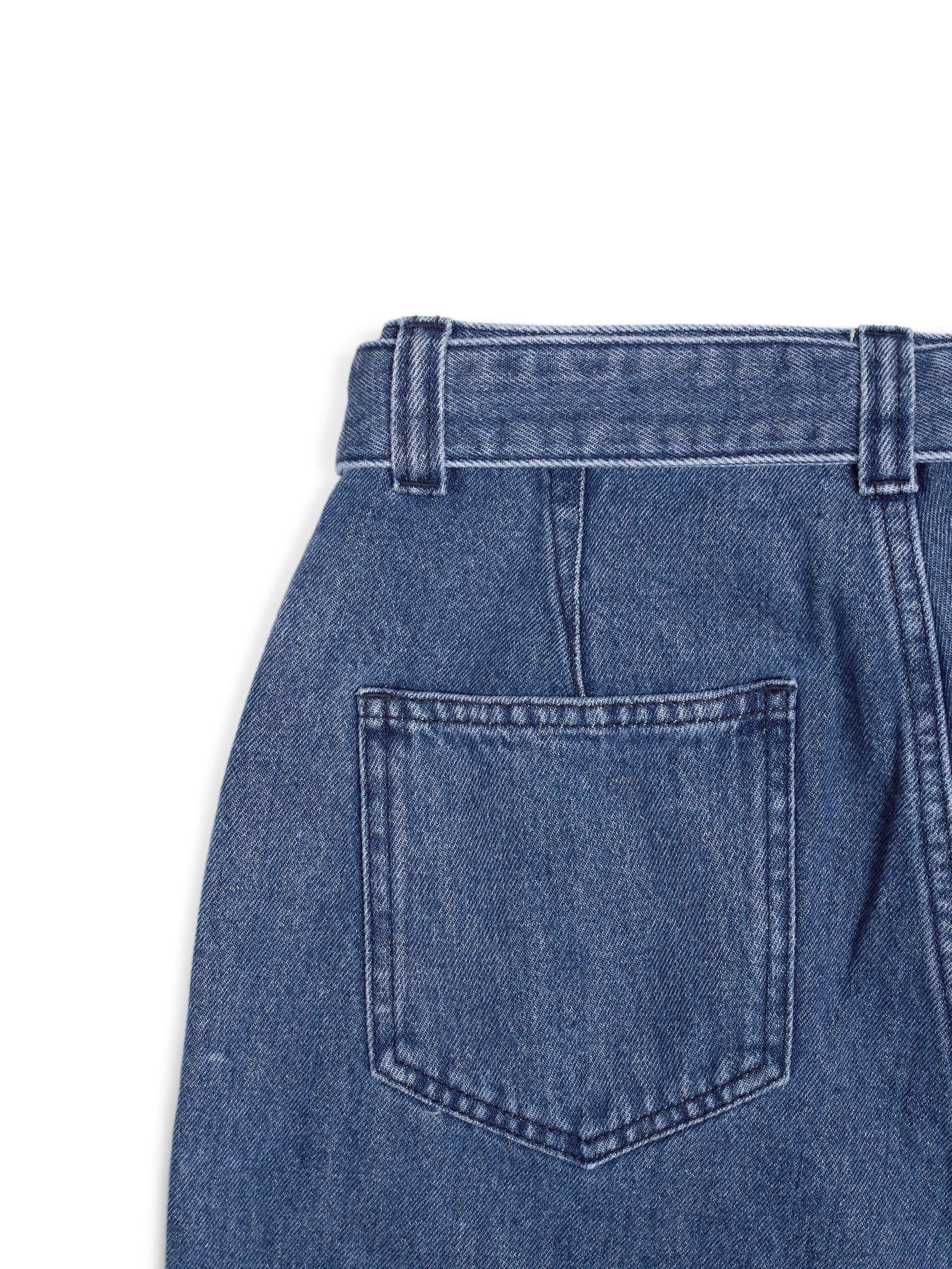 SILK/COTTON DENIM PANTS for WOMEN｜BLUE