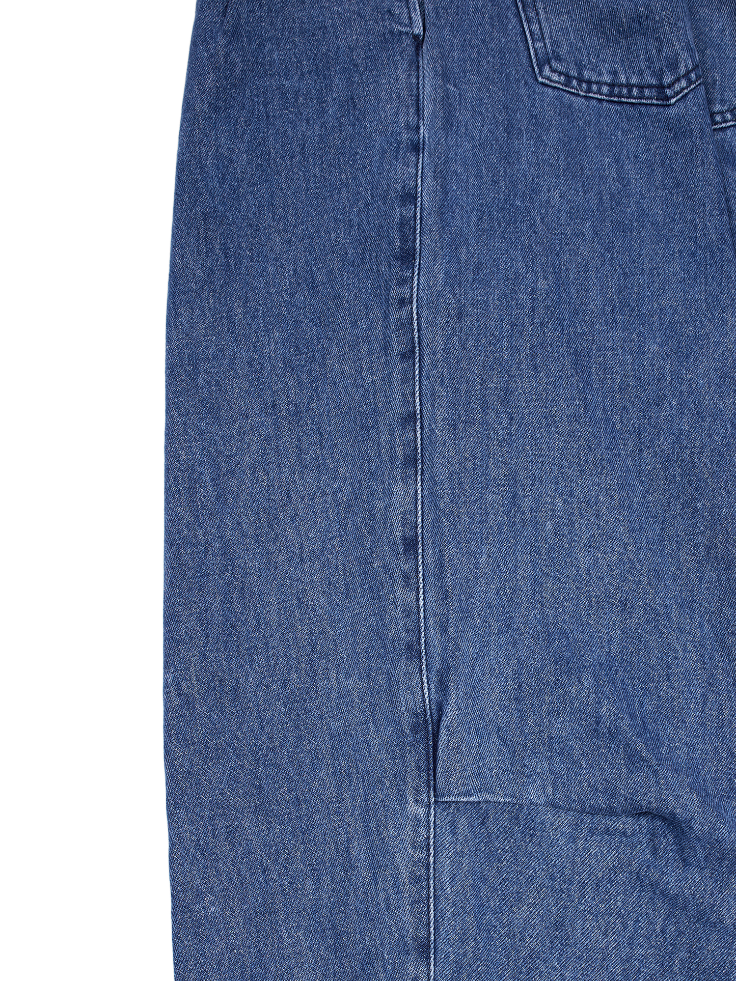 SILK/COTTON DENIM PANTS for WOMEN｜BLUE