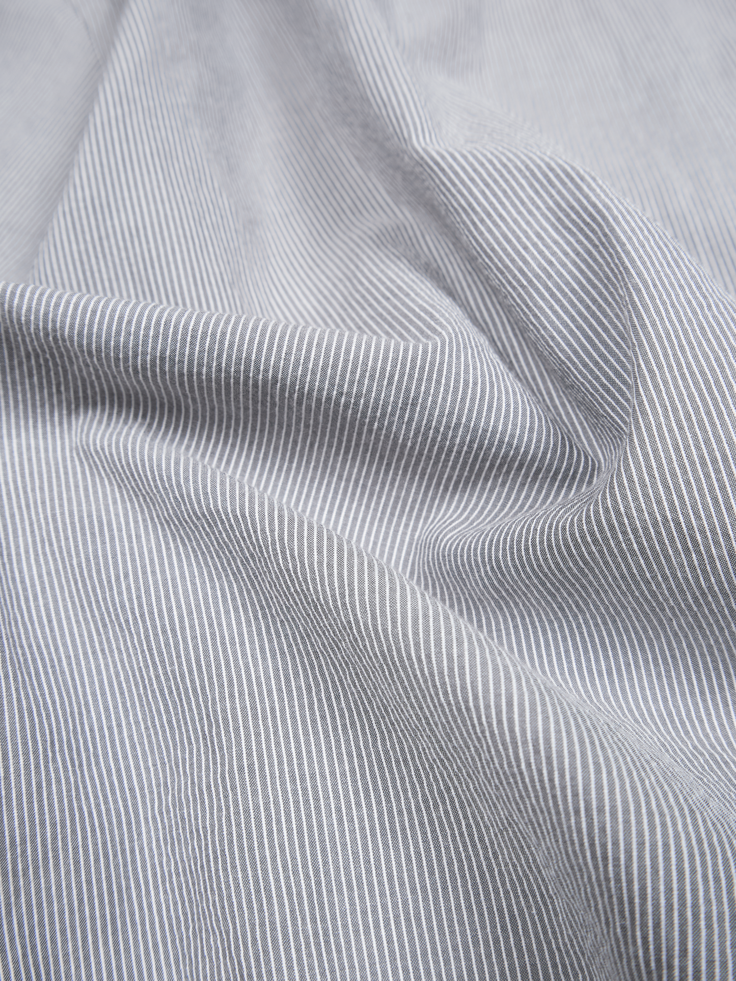 FINX COTTON LIGHT CORD LANE STRIPE HS SHIRTS｜GRAY STRIPE