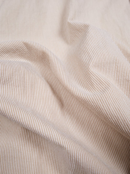 FINX COTTON LIGHT CORD LANE STRIPE HS SHIRTS｜YELLOW STRIPE