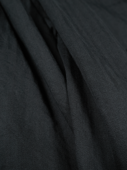 GARMENT DYED FINX COTTON HBT CARGO SHORTS｜INK BLACK