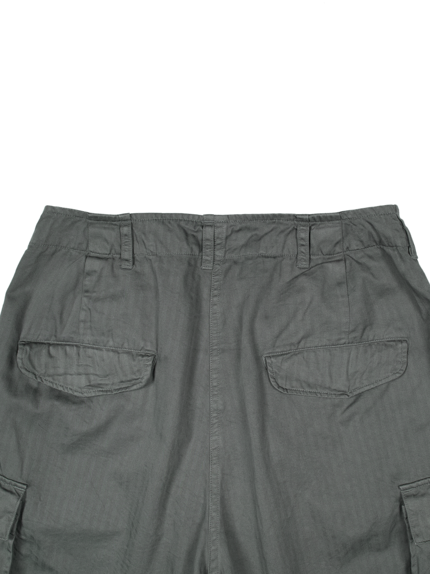 GARMENT DYED FINX COTTON HBT CARGO SHORTS｜FOG KHAKI