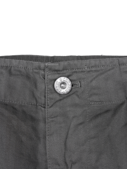GARMENT DYED FINX COTTON HBT CARGO SHORTS｜GREIGE