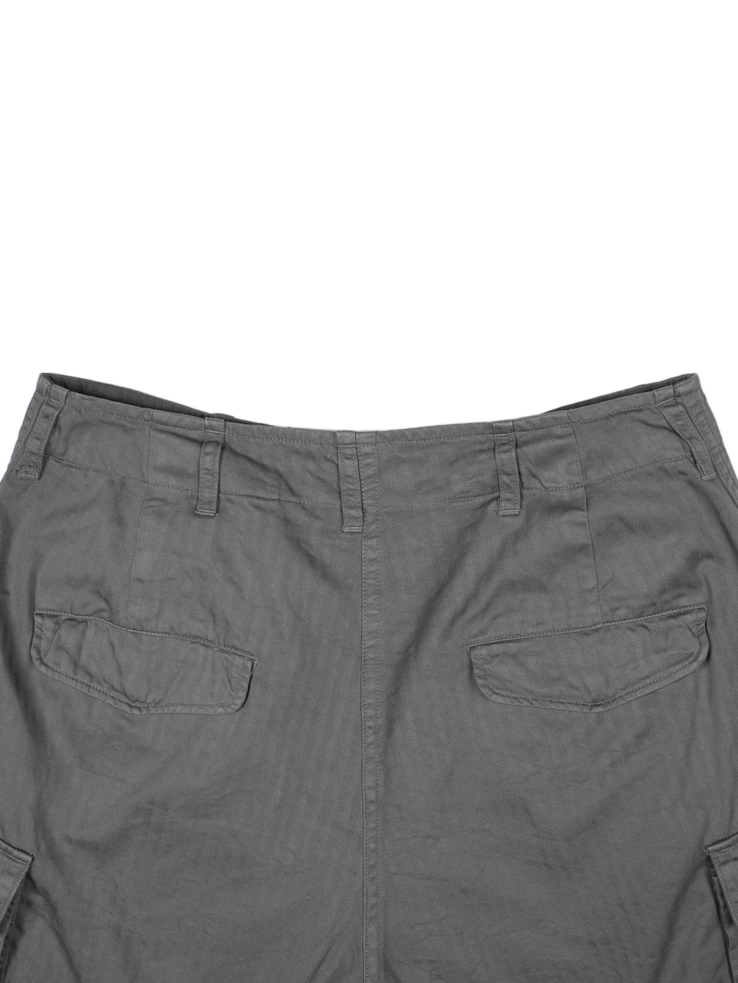 GARMENT DYED FINX COTTON HBT CARGO SHORTS｜GREIGE