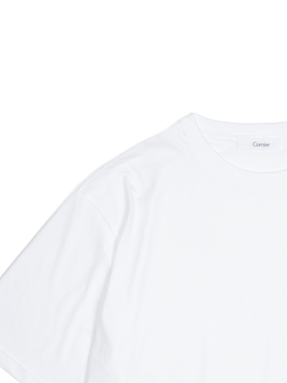 SUVIN COTTON HIGH GAUGE SOFT JERSEY T-SHIRTS｜WHITE