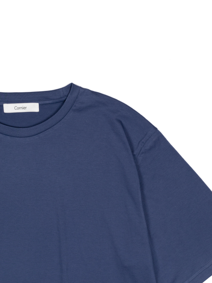 SUVIN COTTON HIGH GAUGE SOFT JERSEY T-SHIRTS｜PRUSSIAN NAVY