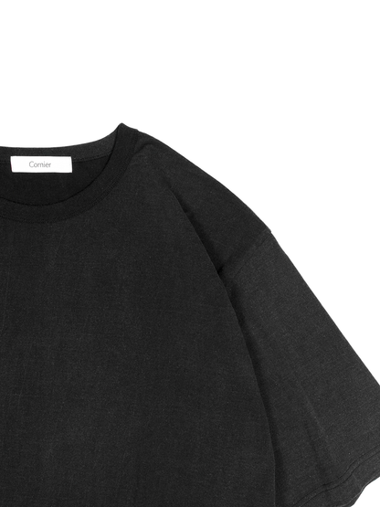 SUPIMA COTTON HIGH GAUGE VINTAGE T-SHIRTS｜FADED BLACK