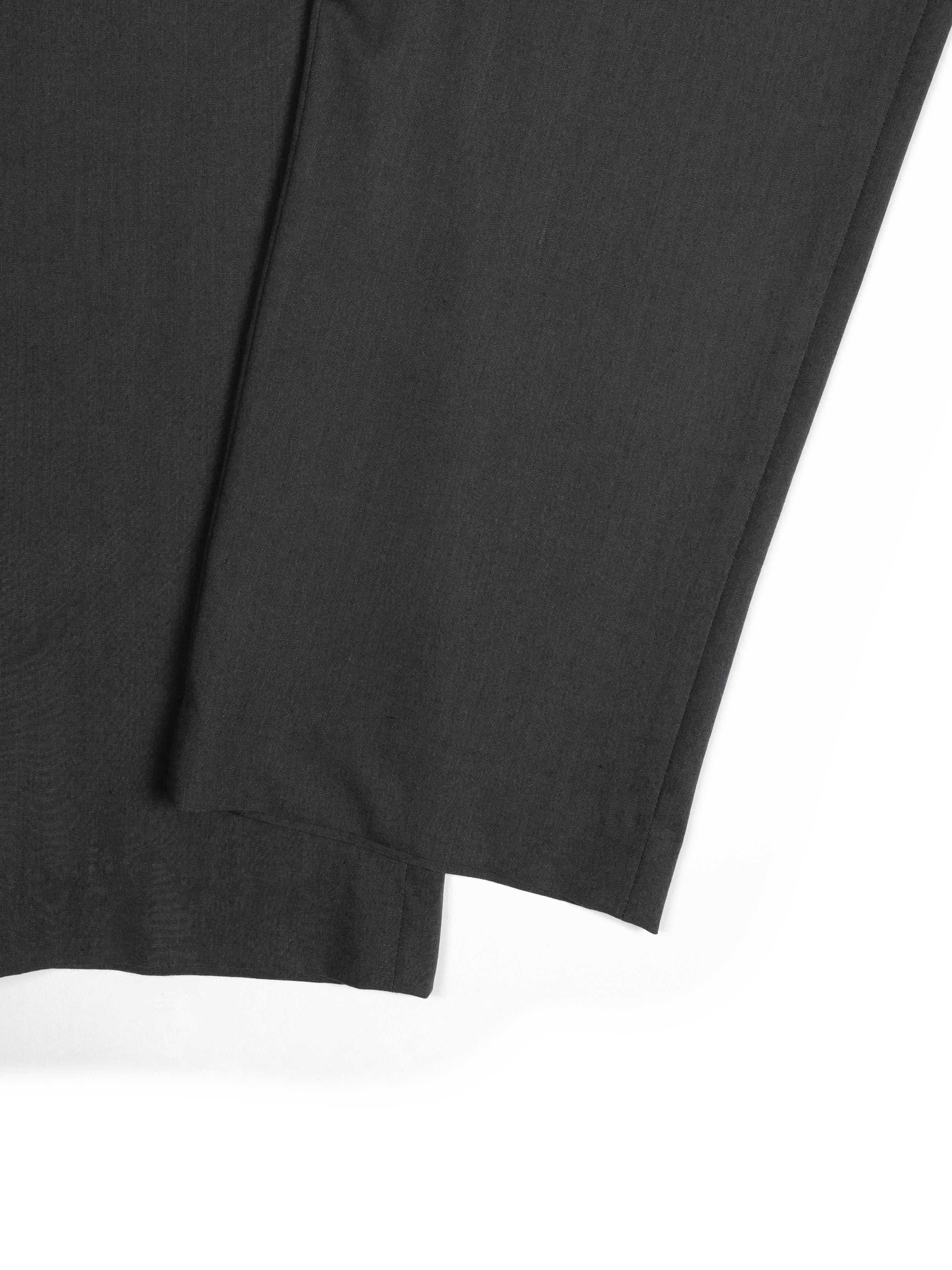 Super130's WORSTED WOOL GABARDINE 2-TUCK PANTS｜AGED GRAY – Cornier