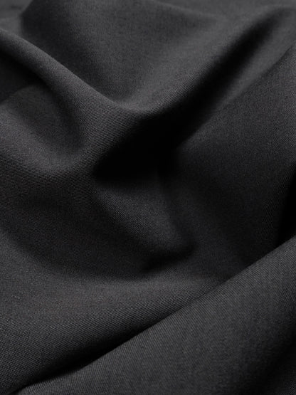 Super130's WORSTED WOOL GABARDINE 2-TUCK PANTS｜AGED GRAY