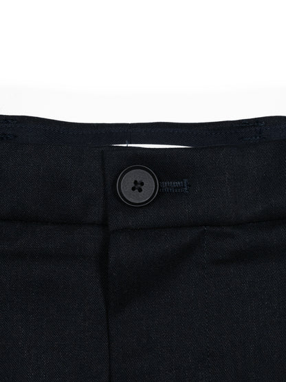 Super130's WORSTED WOOL GABARDINE 2-TUCK PANTS｜TOP D.NAVY