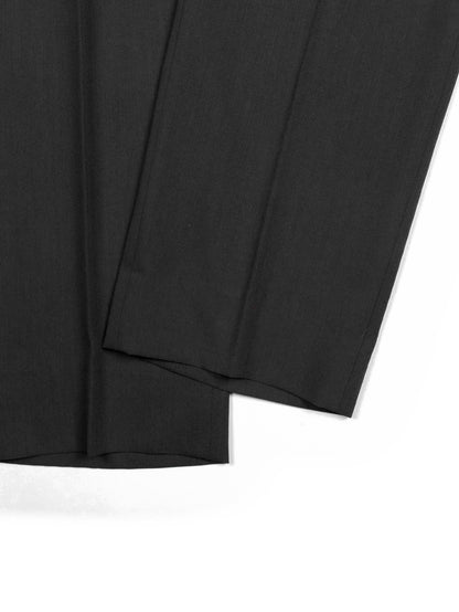 Super130's WORSTED WOOL GABARDINE SLACKS｜AGED GRAY