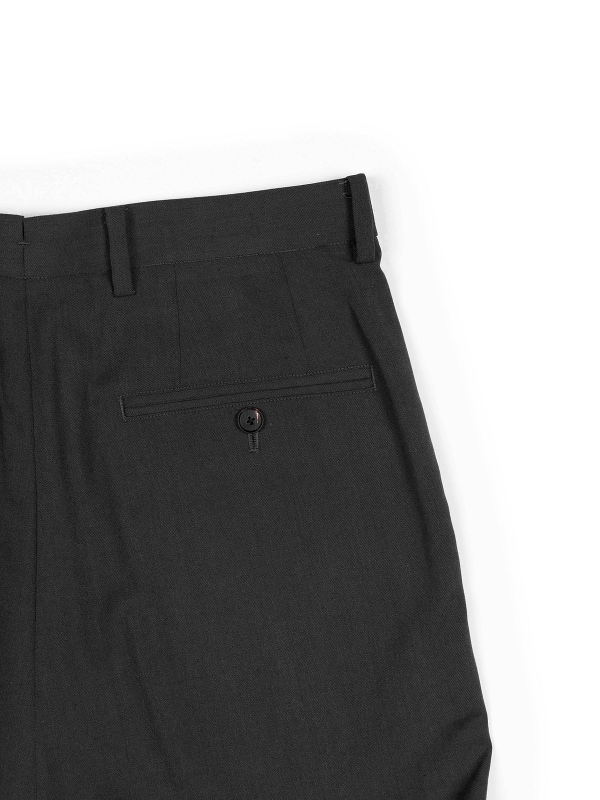 Super130's WORSTED WOOL GABARDINE SLACKS｜AGED GRAY
