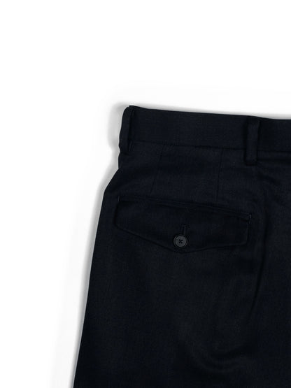 Super130's WORSTED WOOL GABARDINE SLACKS｜TOP D.NAVY
