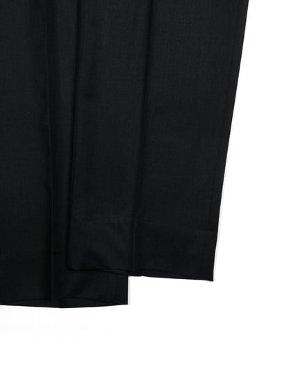 Super130's WORSTED WOOL GABARDINE SLACKS｜TOP BLACK