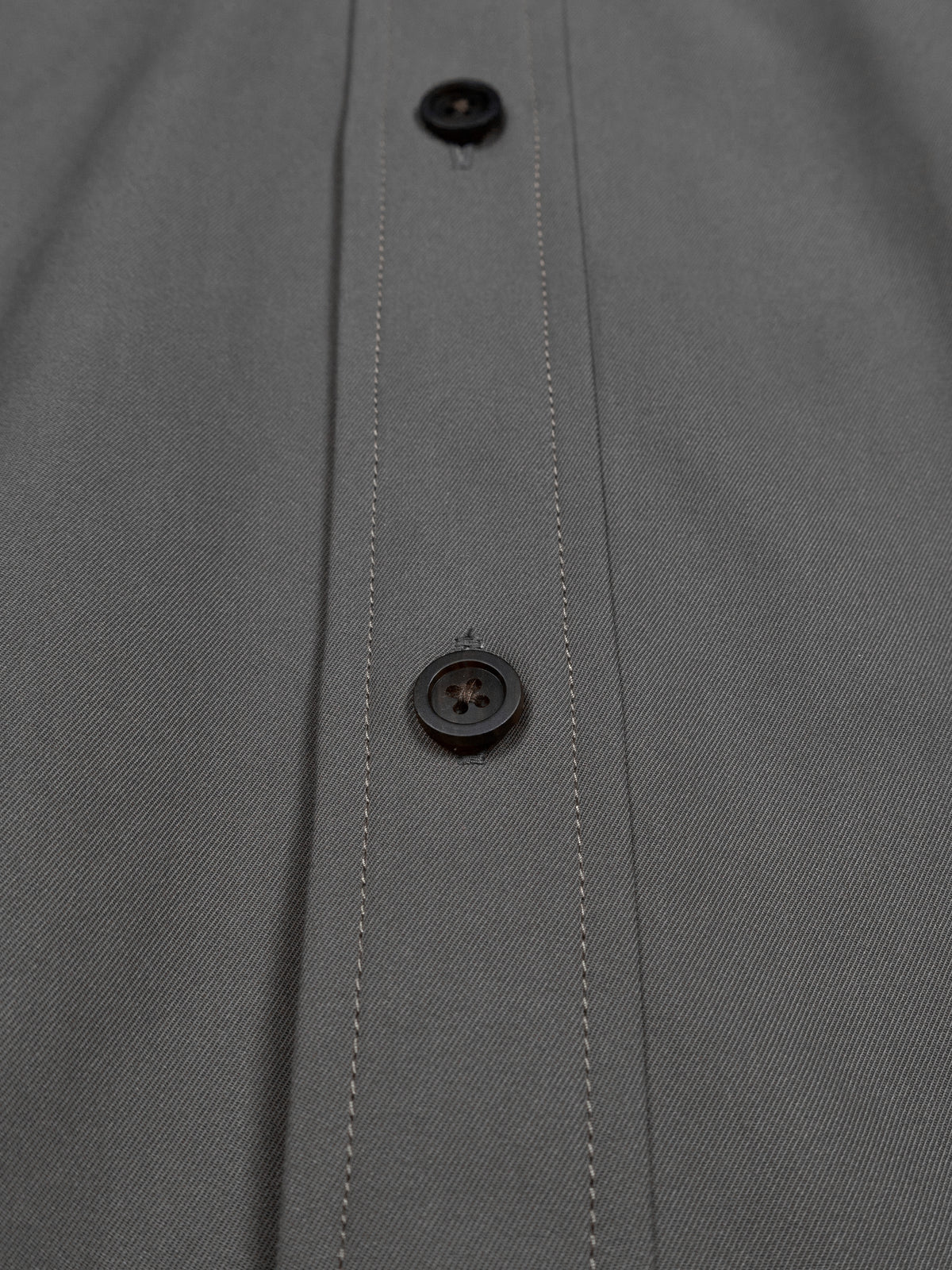 FINX COTTON VOILE LIGHT CHINO OVER SHIRTS｜GRAY