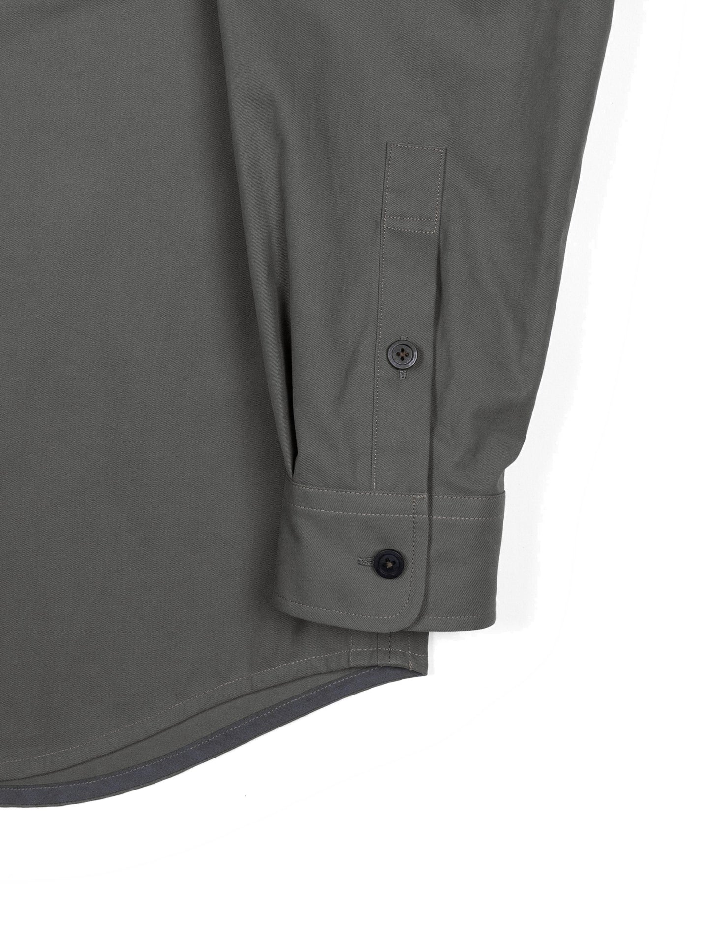 FINX COTTON VOILE LIGHT CHINO OVER SHIRTS｜GRAY