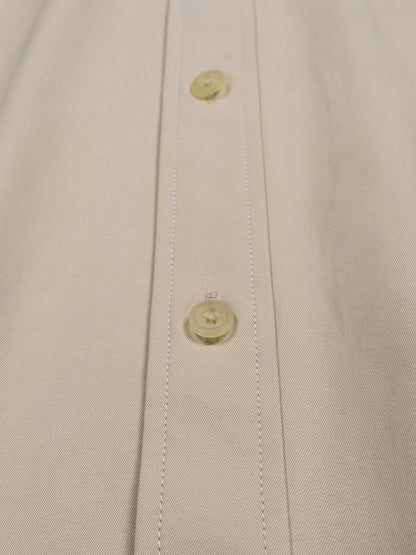FINX COTTON VOILE LIGHT CHINO OVER SHIRTS｜ASH BEIGE