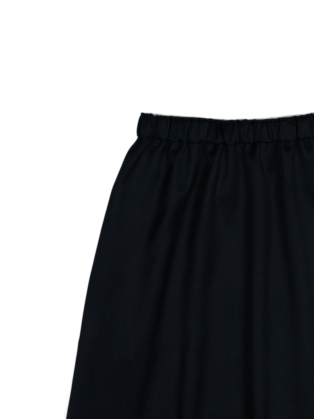Super130's WORSTED WOOL GABARDINE SKIRT｜TOP D.NAVY