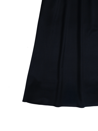 Super130's WORSTED WOOL GABARDINE SKIRT｜TOP D.NAVY