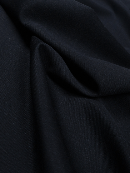 Super130's WORSTED WOOL GABARDINE SKIRT｜TOP D.NAVY