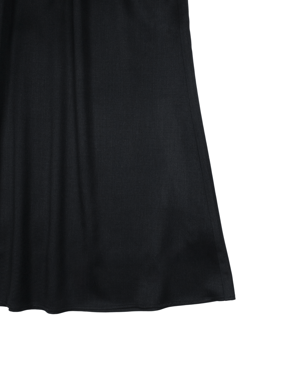 Super130's WORSTED WOOL GABARDINE SKIRT｜TOP BLACK