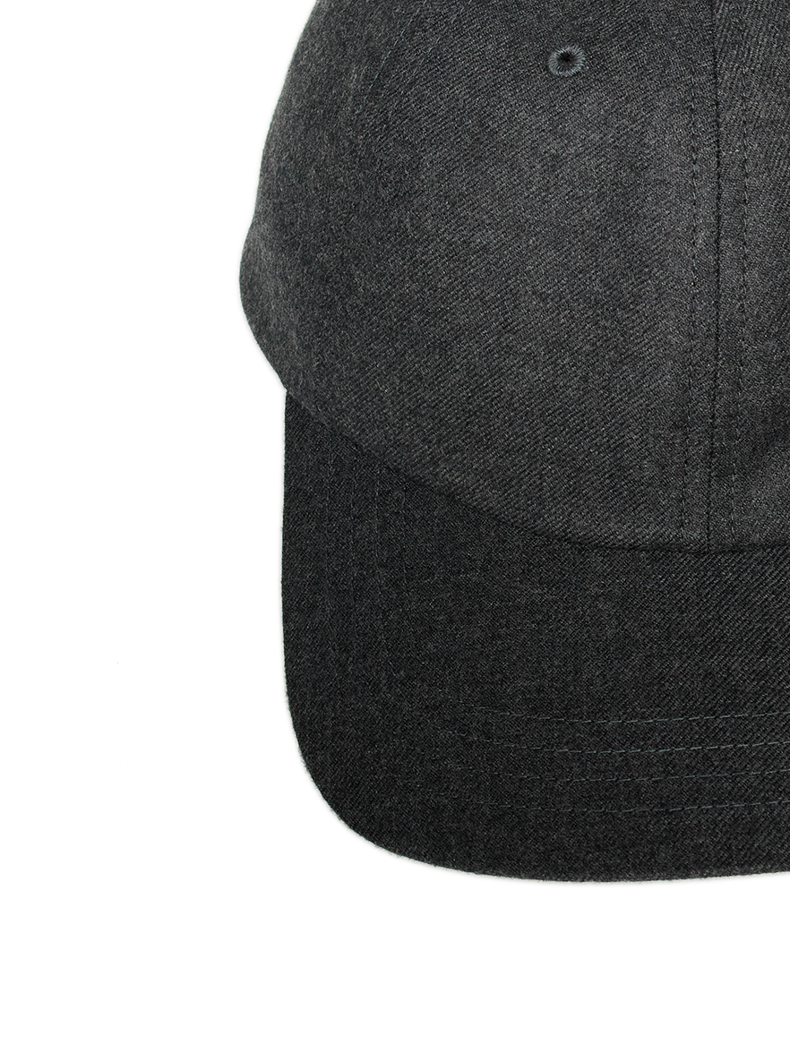 Super160's WORSTED WOOL VIYELLA CAP｜TOP CHARCOAL