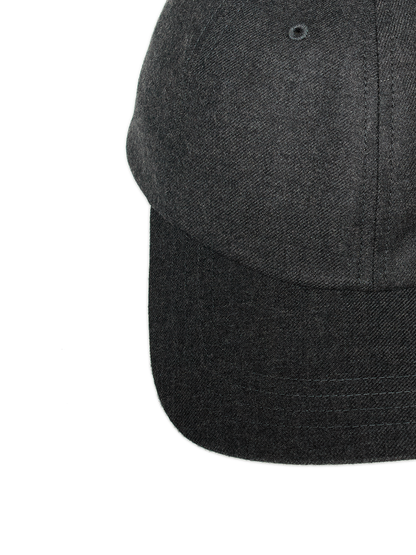 Super160's WORSTED WOOL VIYELLA CAP｜TOP CHARCOAL