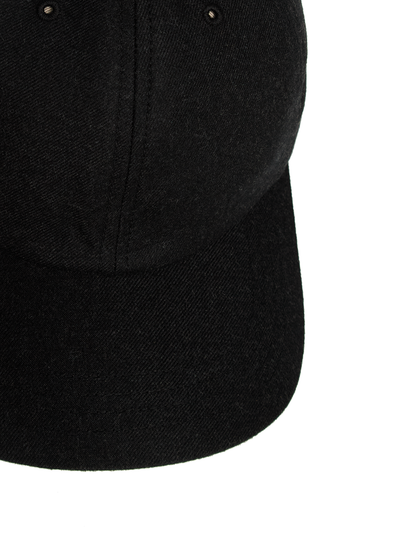 Super160's WORSTED WOOL VIYELLA CAP｜TOP BLACK