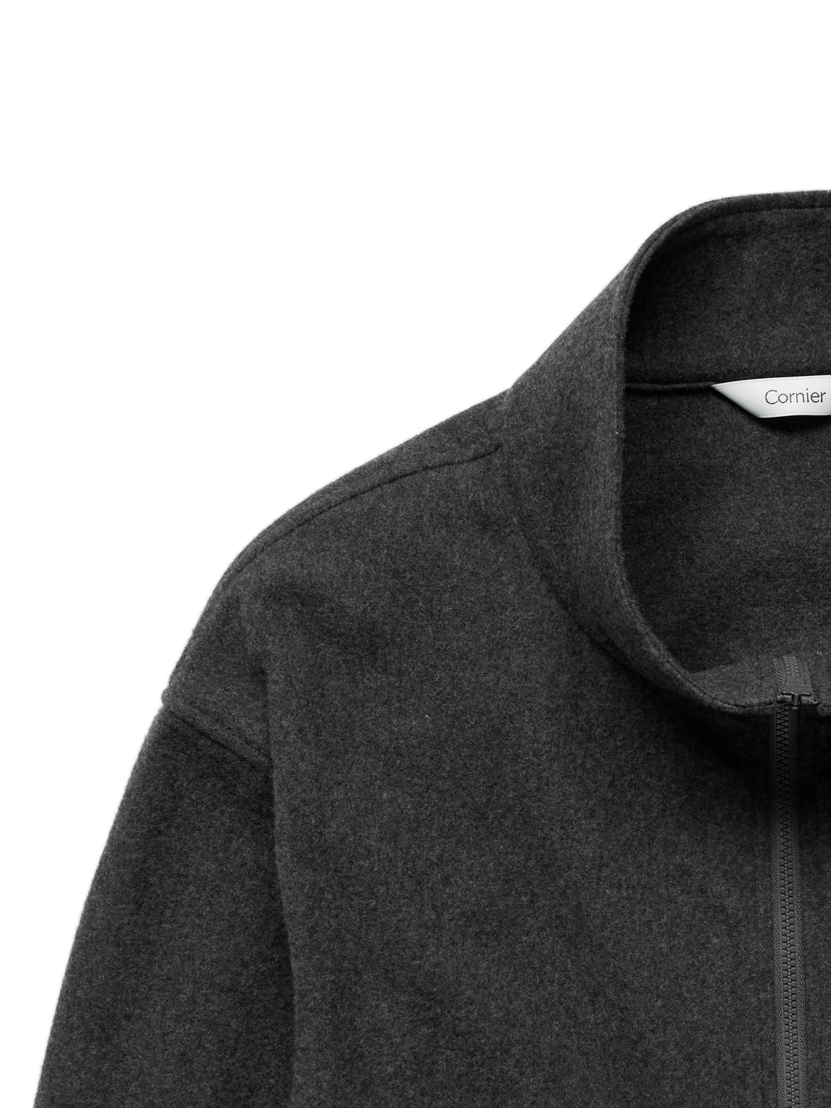 Super180’s WOOL FLEECE ZIP BLOUSON｜TOP GRAY
