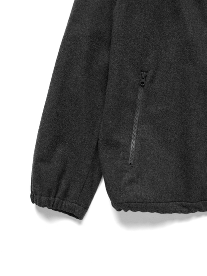 Super180’s WOOL FLEECE ZIP BLOUSON｜TOP GRAY