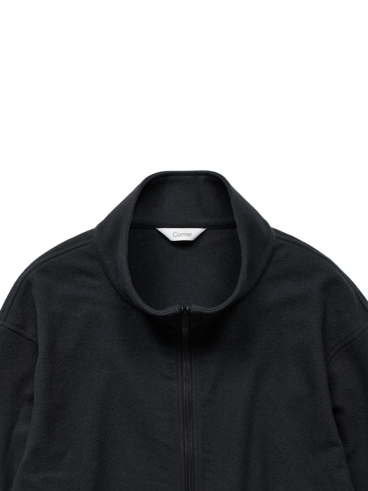 Super180’s WOOL FLEECE ZIP BLOUSON｜INK BLACK