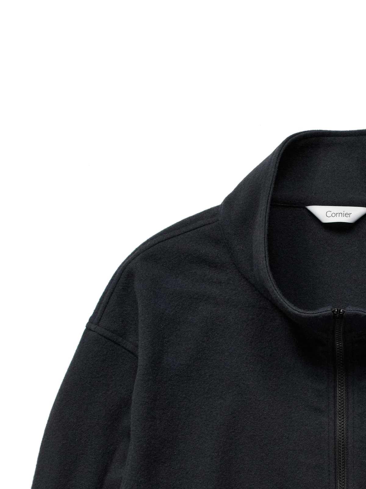 Super180’s WOOL FLEECE ZIP BLOUSON｜INK BLACK