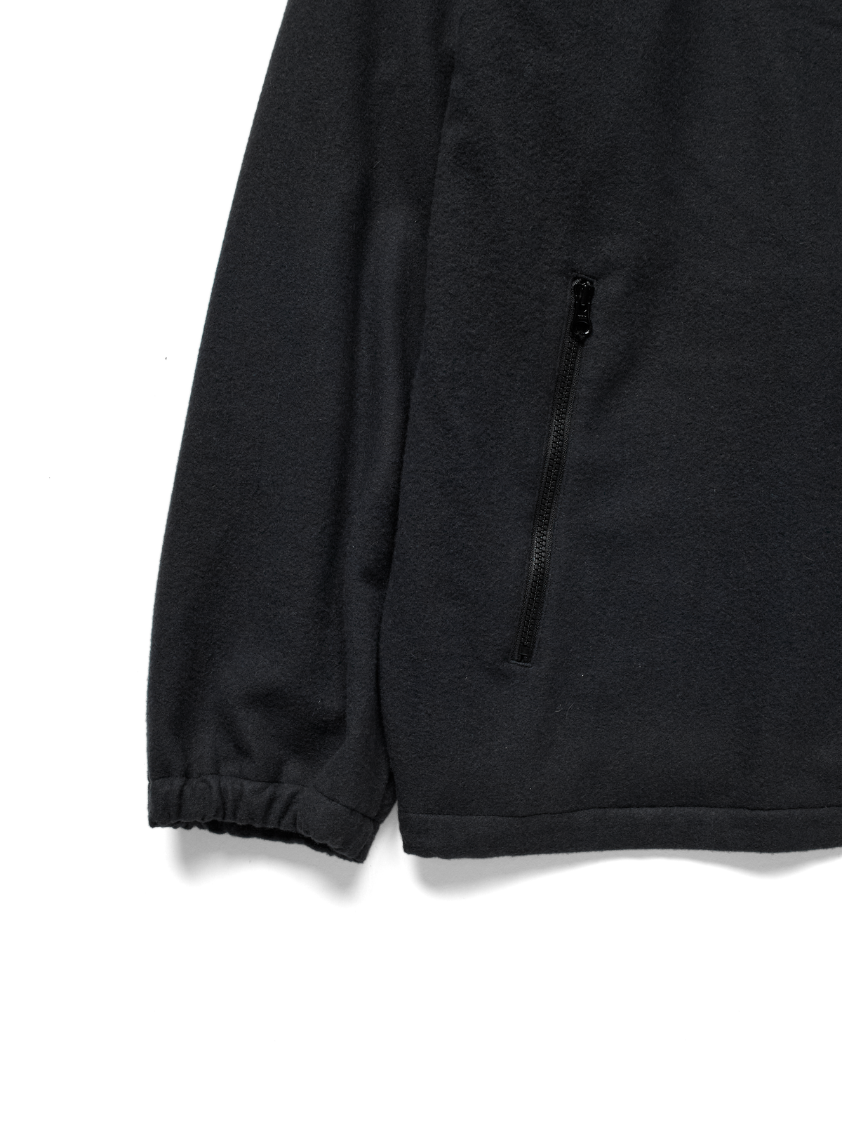 Super180’s WOOL FLEECE ZIP BLOUSON｜INK BLACK