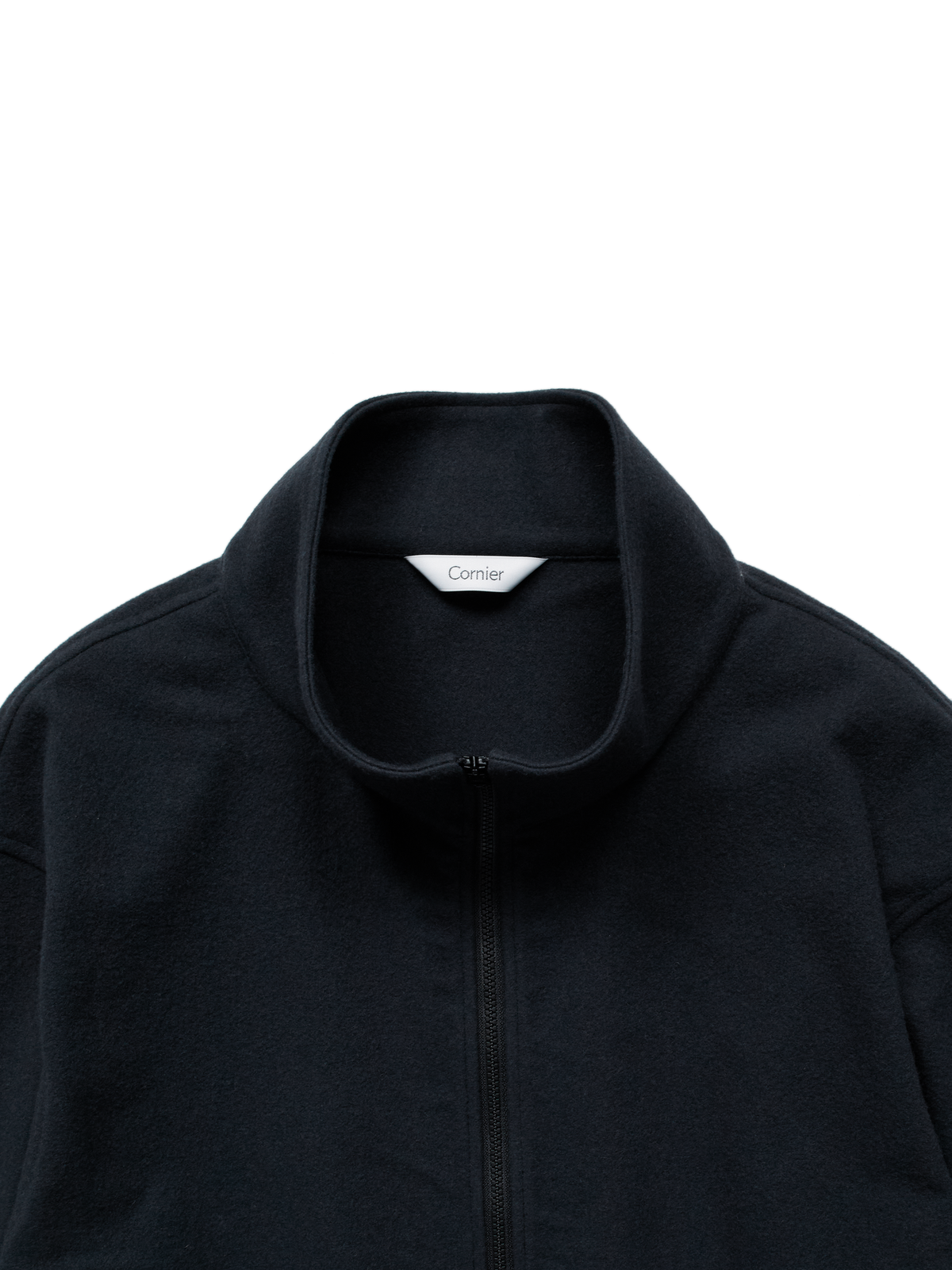Super180’s WOOL FLEECE ZIP BLOUSON｜NAVY