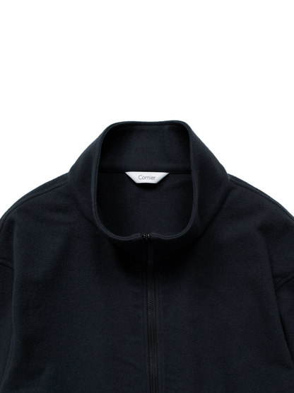 Super180’s WOOL FLEECE ZIP BLOUSON｜NAVY