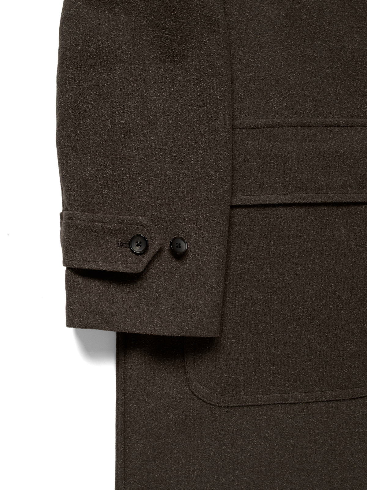 Super140's WOOL/SILK PILE MOSSER BALMACAAN COAT｜BROWN