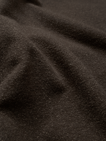 Super140's WOOL/SILK PILE MOSSER BALMACAAN COAT｜BROWN