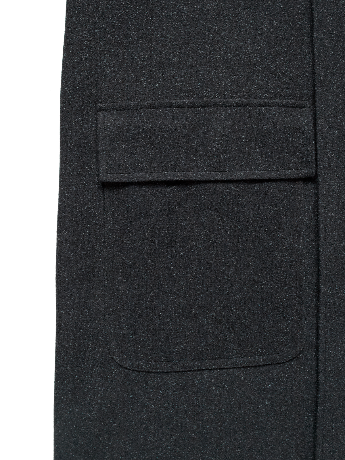 Super140's WOOL/SILK PILE MOSSER BALMACAAN COAT｜CHARCOAL