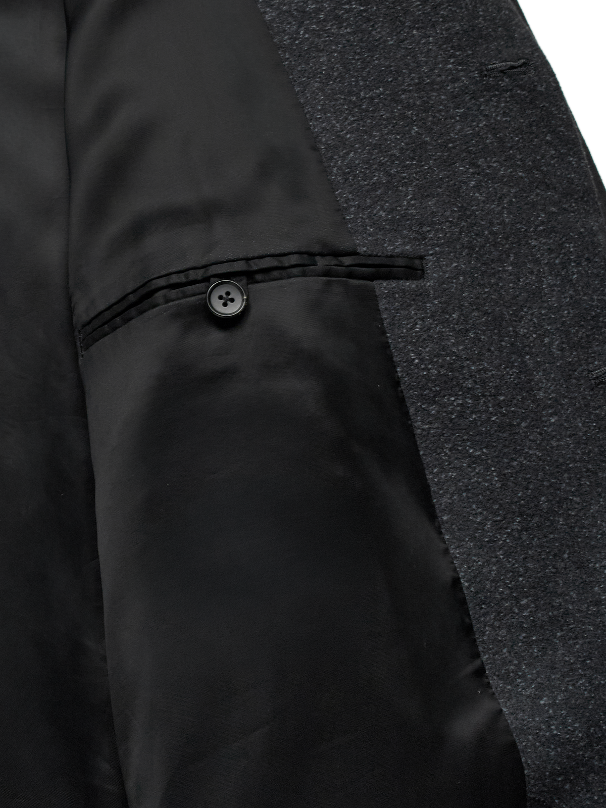 Super140's WOOL/SILK PILE MOSSER BALMACAAN COAT｜CHARCOAL